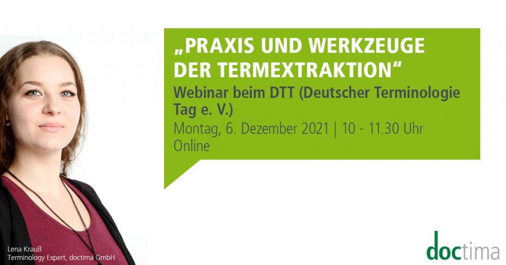 Praxis und Werkzeuge der Termextraktion, Webinar Lena Krauß, DTT